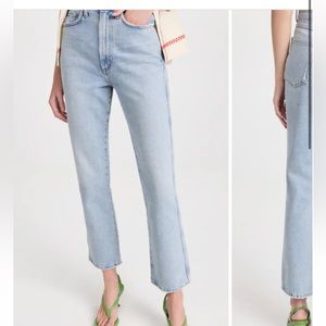 90s pinch waist high rise straight leg Jean